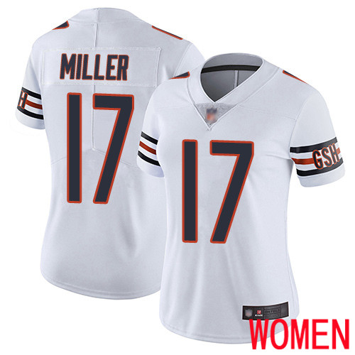 Chicago Bears Limited White Women Anthony Miller Road Jersey NFL Football #17 Vapor Untouchable->youth nfl jersey->Youth Jersey